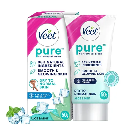 Veet Hair Removal Cream for Dry to Normal Skin, 50 gm