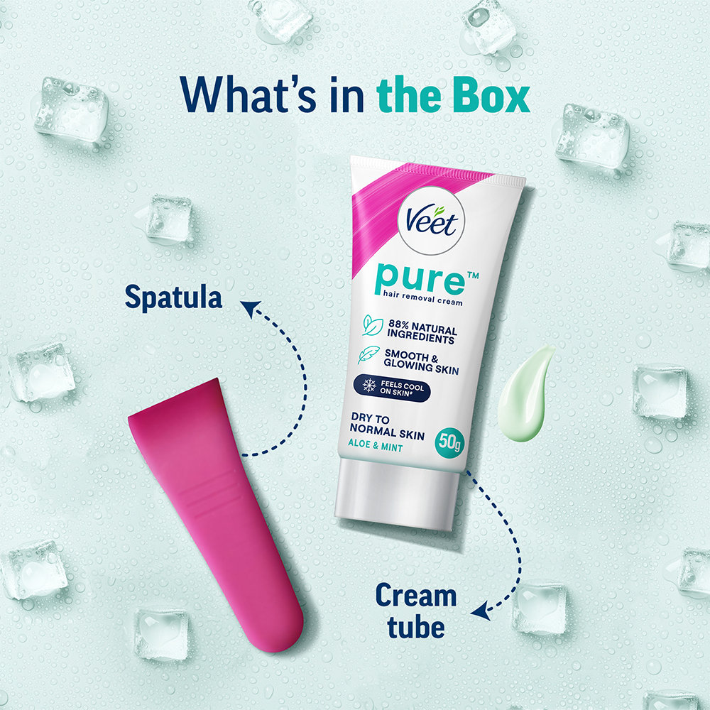 Veet Hair Removal Cream for Dry to Normal Skin, 50 gm, Pack of 1 Veet Hair Removal Cream for Dry to Normal Skin, 50 gm, Pack of 1