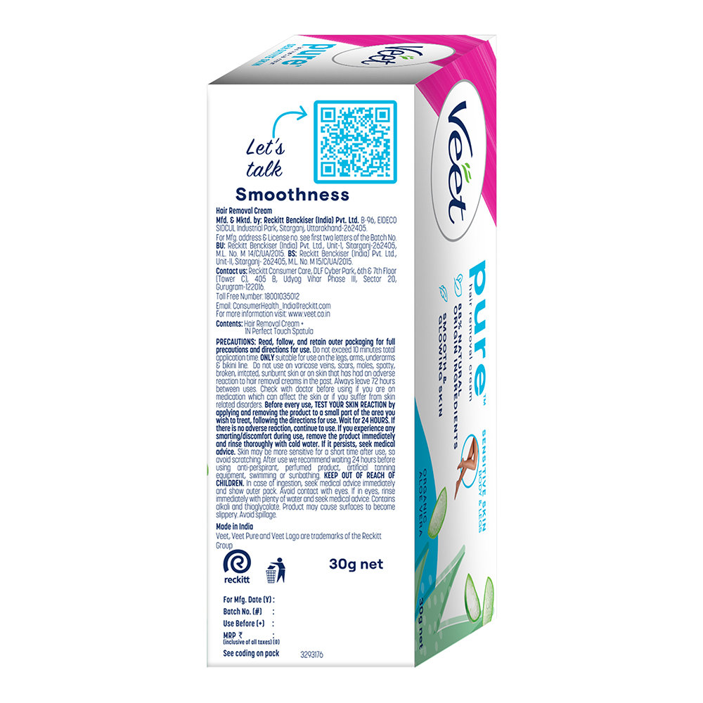 Veet Hair Removal Cream for Sensitive Skin, 30 gm, Pack of 1 Veet Hair Removal Cream for Sensitive Skin, 30 gm, Pack of 1