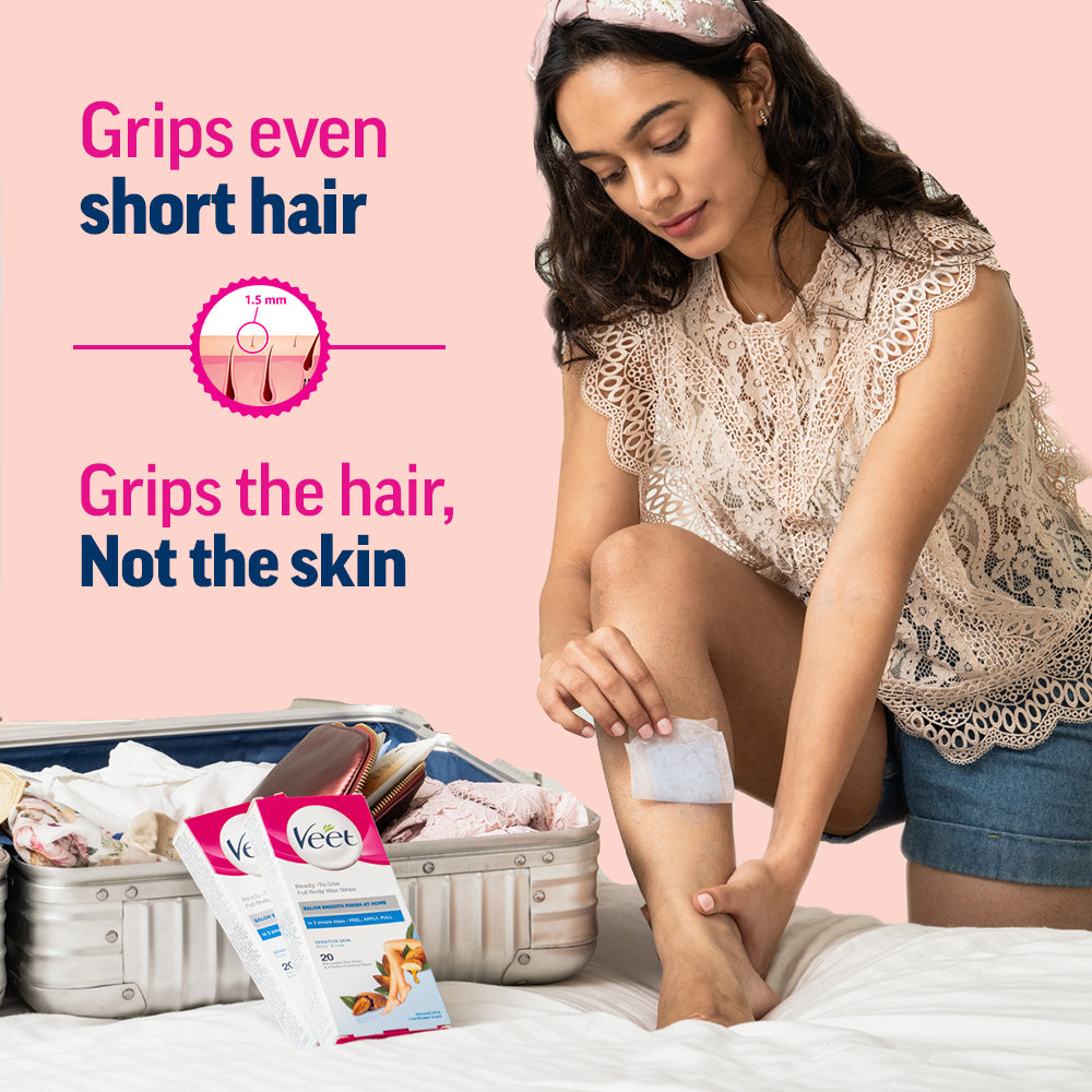 Veet Ready to Use Wax Strips Full Body Waxing Kit for Normal Skin, 20 Count, Pack of 1 Veet Ready to Use Wax Strips Full Body Waxing Kit for Normal Skin, 20 Count, Pack of 1