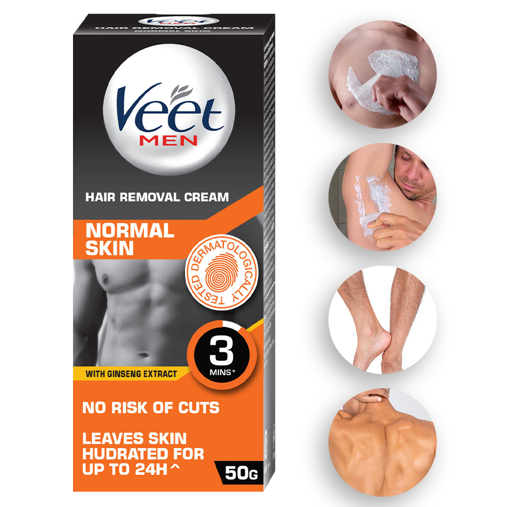 Veet Men Hair Removal Cream for Normal Skin, 50 gm, Pack of 1 Veet Men Hair Removal Cream for Normal Skin, 50 gm, Pack of 1