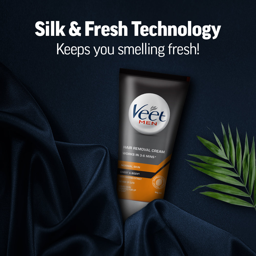 Veet Men Hair Removal Cream for Normal Skin, 50 gm, Pack of 1 Veet Men Hair Removal Cream for Normal Skin, 50 gm, Pack of 1