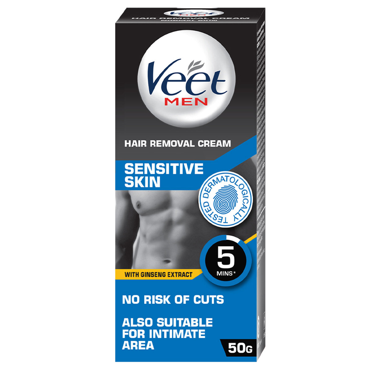 Veet Men Hair Removal Cream For Sensitive Skin, 50 gm, Pack of 1 Veet Men Hair Removal Cream For Sensitive Skin, 50 gm, Pack of 1