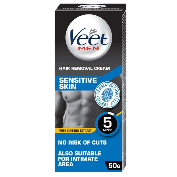 Veet Men Hair Removal Cream For Sensitive Skin, 50 gm, Pack of 1