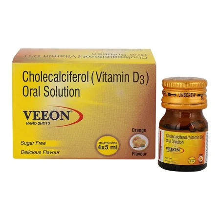 Veeon Nano Shots Sugar Free Orange Flavour Solution 5 ml