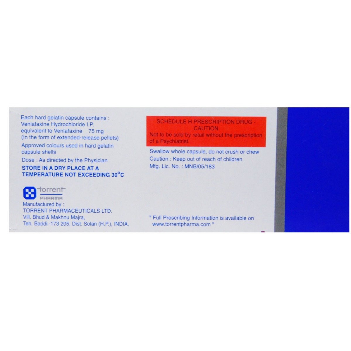 Venlift OD-75 Capsule 10's, Pack of 10 TabletS Venlift OD-75 Capsule 10's, Pack of 10 TabletS