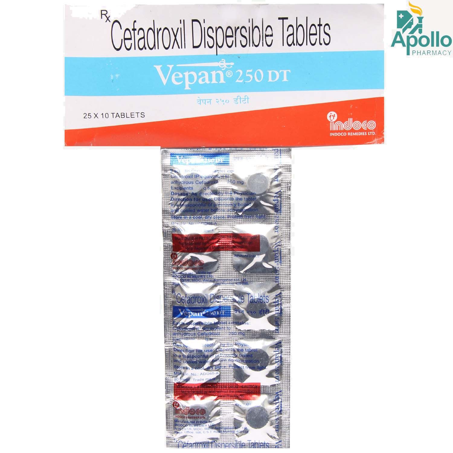 Buy VEPAN DT 250MG TABLET Online