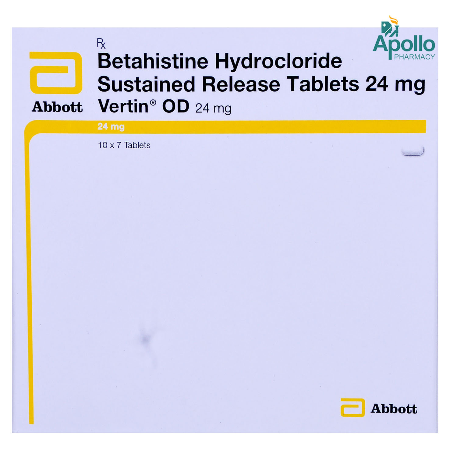 Vertin OD 24 Tablet 7's, Pack of 7 TABLETS Vertin OD 24 Tablet 7's, Pack of 7 TABLETS