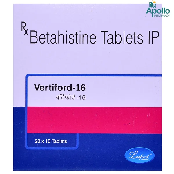 Vertiford 16 mg Tablet 10's, Pack of 10 TABLETS