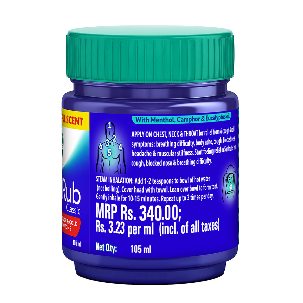 Vicks Vaporub, 105 ml, Pack of 1 Vicks Vaporub, 105 ml, Pack of 1