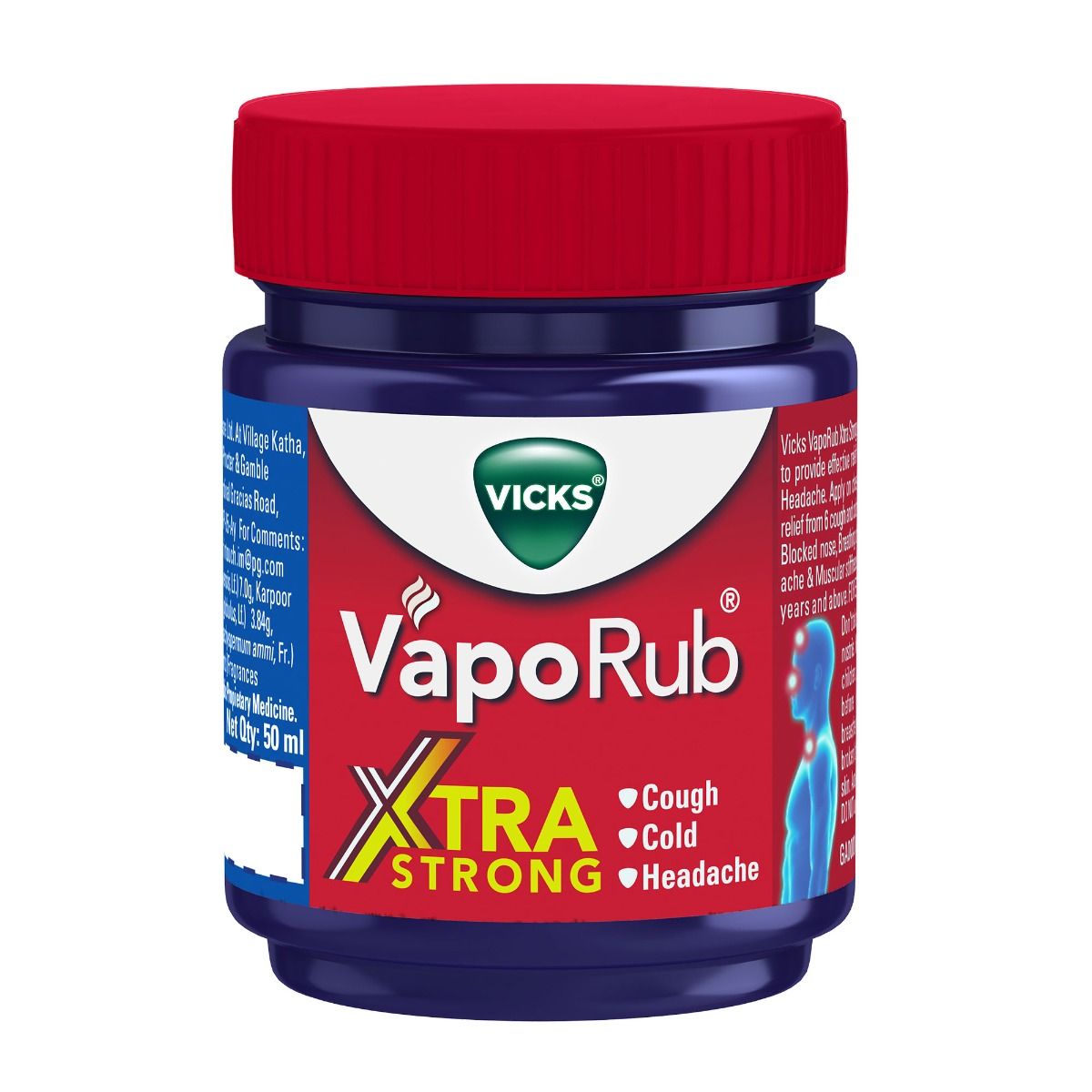 Vicks Vaporub Xtra Strong, 50 ml Price, Uses, Side Effects, Composition