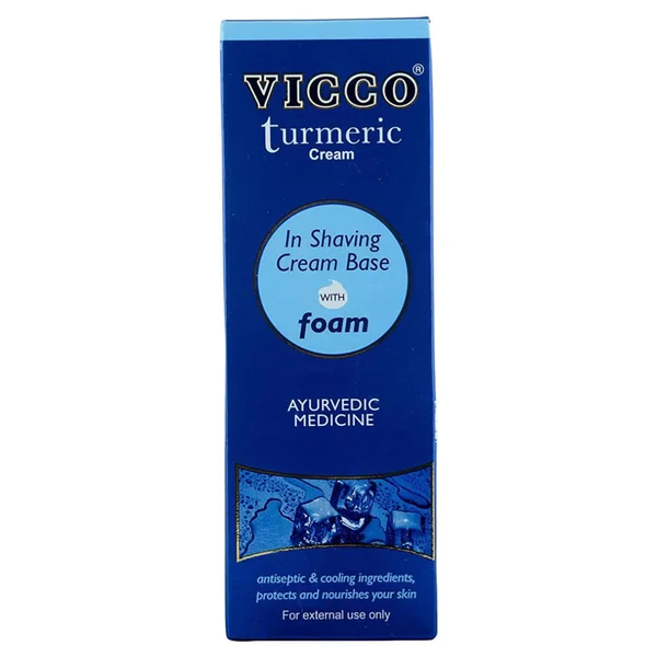 Vicco Turmeric Shaving Cream with Foam, 70 gm, Pack of 1
