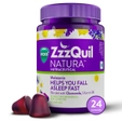 Vicks ZzzQuil Natura |Non-Addictive Sleep-Aid Gummy|Melatonin Helps you fall Asleep Fast| 24 Nutraceutical Gummies