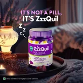 Vicks ZzzQuil Natura |Non-Addictive Sleep-Aid Gummy|Melatonin Helps you fall Asleep Fast| 24 Nutraceutical Gummies, Pack of 1