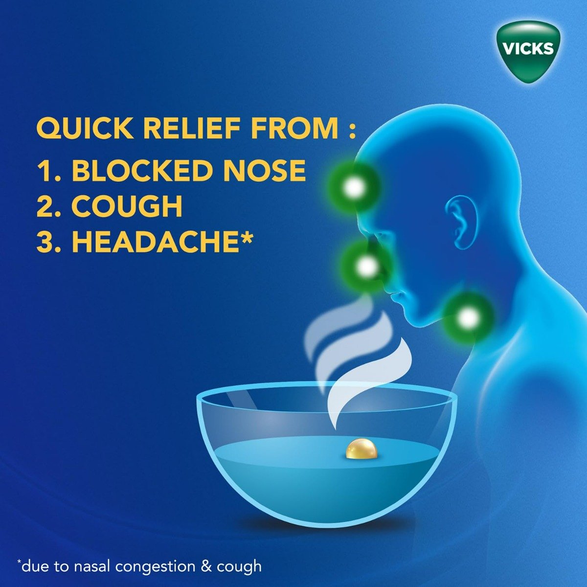 Vicks VapoRub Steam Pods, 10 Capsules, Pack of 1 Vicks VapoRub Steam Pods, 10 Capsules, Pack of 1
