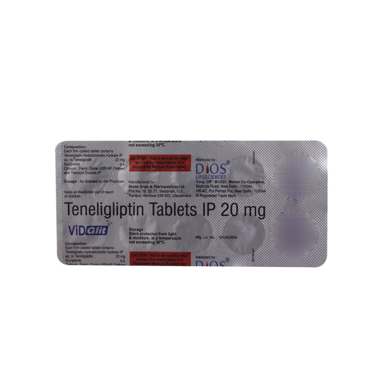 Vidglit Tablet 10's, Pack of 10 TabletS Vidglit Tablet 10's, Pack of 10 TabletS