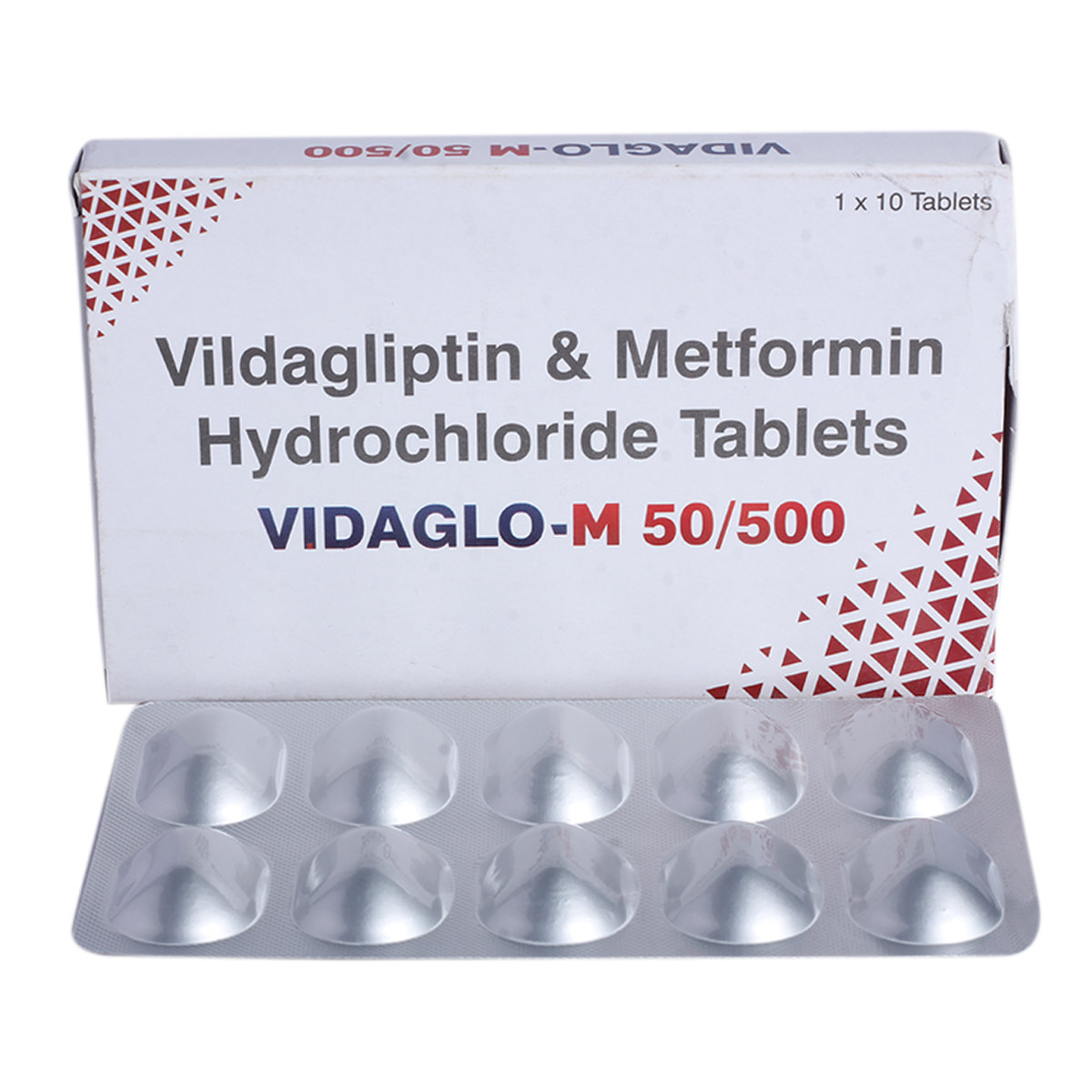 Vidaglo-M 50 mg/500 mg Tablet 10's, Pack of 10 TABLETS Vidaglo-M 50 mg/500 mg Tablet 10's, Pack of 10 TABLETS
