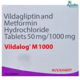 Vildalog M 1000/50mg Tablet 15's, Pack of 15 TabletS