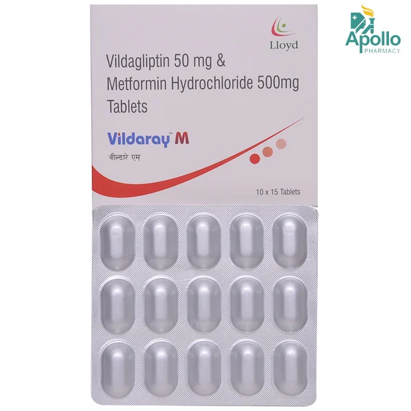 Vildaray M 50/500 Tablet 15's, Pack of 15