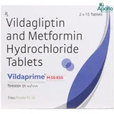 Vildaprime M 50 mg/850 mg Tablet 15's, Pack of 15 TabletS