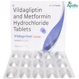 Vildaprime M 50 mg/850 mg Tablet 15's, Pack of 15 TabletS
