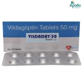 Vildaday-50 Tablet 10's, Pack of 10 TABLETS