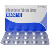 Vilcose 50 mg Tablet 15's, Pack of 15 TabletS