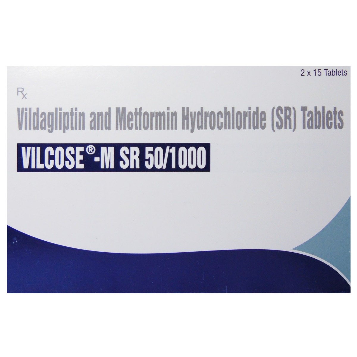 Vilcose-M SR 50/1000 Tablet 15's, Pack of 15 Vilcose-M SR 50/1000 Tablet 15's, Pack of 15