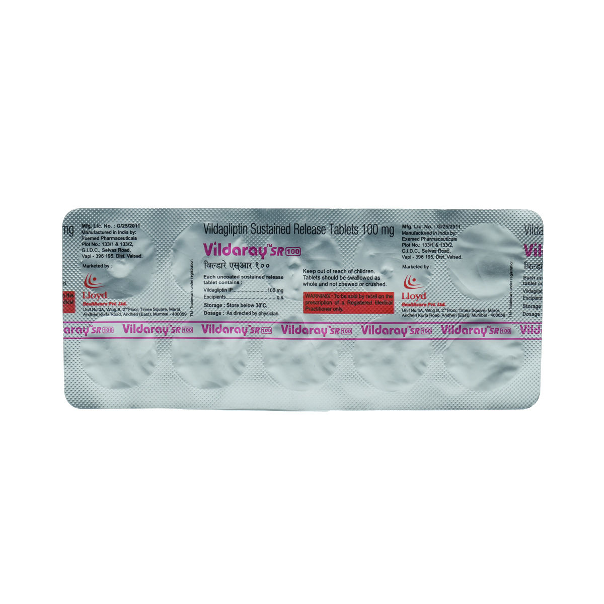 VILDARAY SR 100 TABLETS | Uses, Side Effects, Price | Apollo Pharmacy