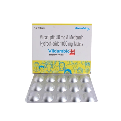 Vildambic-M 1000 Tablet 15's, Pack of 15 TABLETS