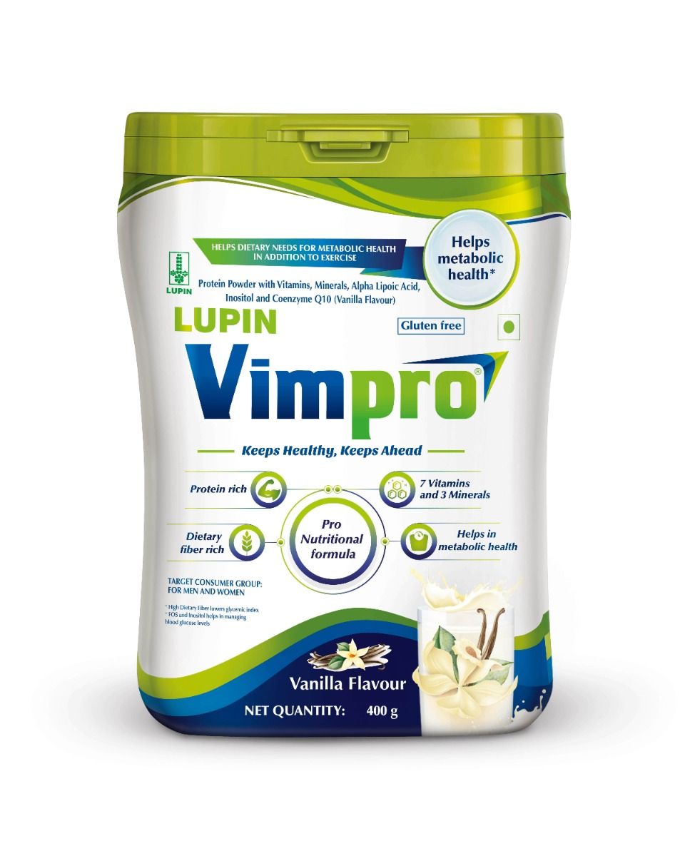 Buy Vimpro Vanilla Flavour Powder 400 gm Online