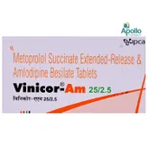 Vinicor-AM 25/2.5 Tablet 10's, Pack of 10 TABLETS