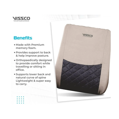 Vissco Smart Orthopedic Back Rest Universal, 1 Count, Pack of 1