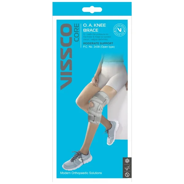 Vissco Core Oa Knee Brace Open Type Right Medium, 1 Count, Pack of 1