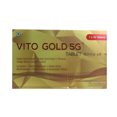 Vito Gold 5G Tablet 10's, Pack of 10