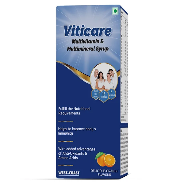 Westcoast Viticare Multivitamin &amp; Multimineral Syrup, 200 ml, Pack of 1