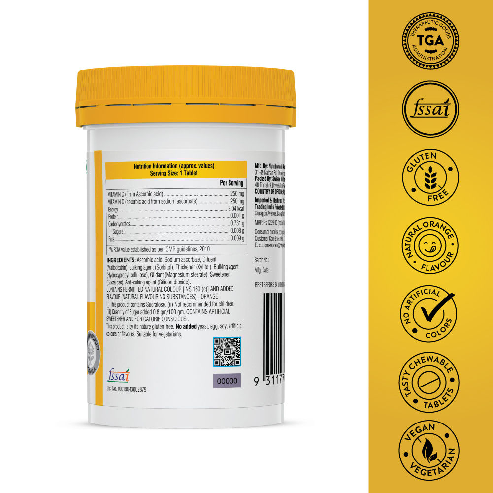 Swisse Ultiboost Vitamin C Chewable Orange Flavour, 110 Tablets Price