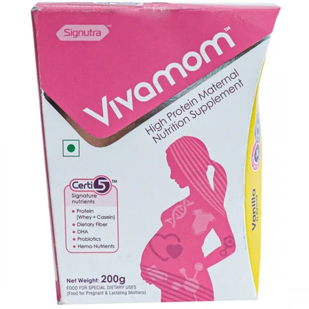 Vivamom Sugar Free Vanilla Flavour Powder 200 gm