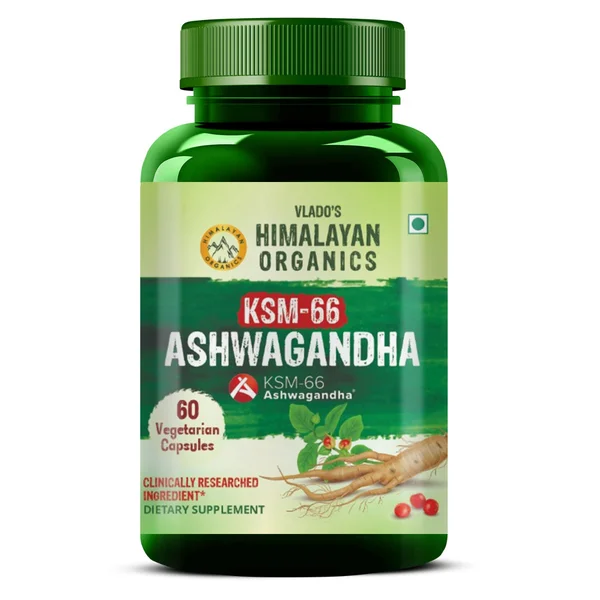 Vlado's Himalayan Organics Ksm-66 Ashwagandha, 60 Veg Capsules