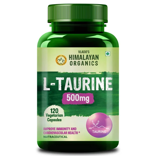 Vlado's Himalayan Organics L-Taurine 500mg, 120 Veg Capsules