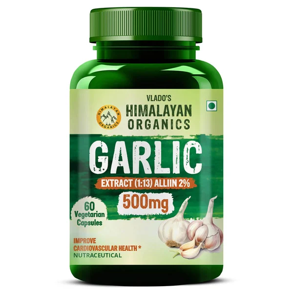 Vlado's Himalayan Organics Garlic 500mg, 60 Veg Capsules