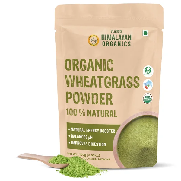 Vlado's Himalayan Organics Wheatgrass Powder, 100 gm