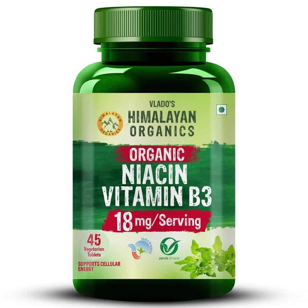 Vlado's Himalayan Organics 18Mg Niacin Vitamin B3, 45 Tablets