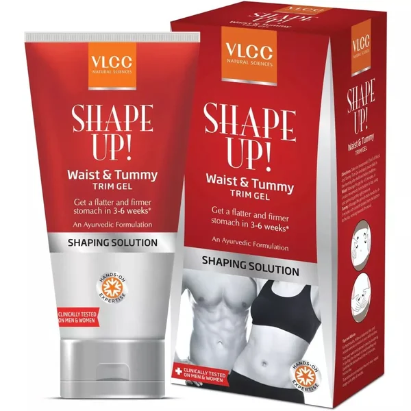VLCC Shape Up Waist &amp; Tummy Trim Gel 100 gm | Flatter &amp; Firmer Abdomen In 3-6 Weeks | Shaping Solution | For Men &amp; women, Pack of 1