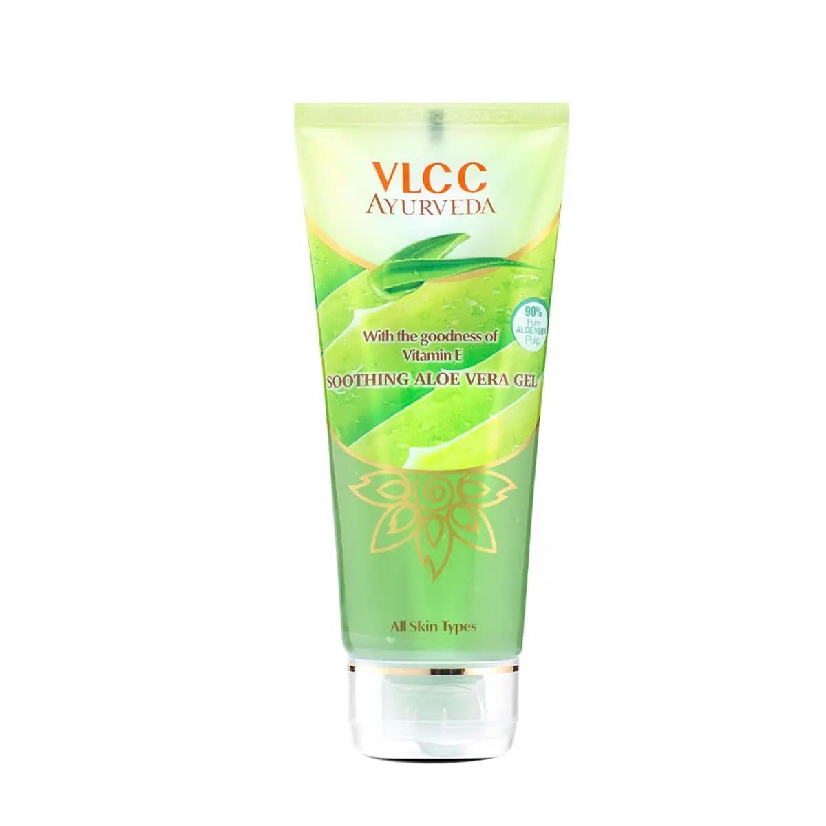 VLCC Ayurveda Soothing Aloe Vera Gel 100 gm | With Vitamin E | 90% Pure Aloe Vera Pulp | Control Acne | Minimize Pigmentation | For All Skin Type, Pack of 1 VLCC Ayurveda Soothing Aloe Vera Gel 100 gm | With Vitamin E | 90% Pure Aloe Vera Pulp | Control Acne | Minimize Pigmentation | For All Skin Type, Pack of 1