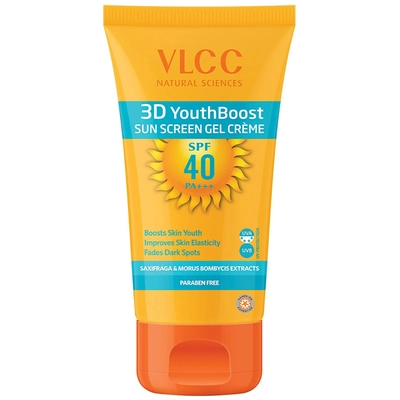 VLCC 3D Youth Boost SPF 40 PA+++ Sunscreen Gel Creme, 25 gm, Pack of 1