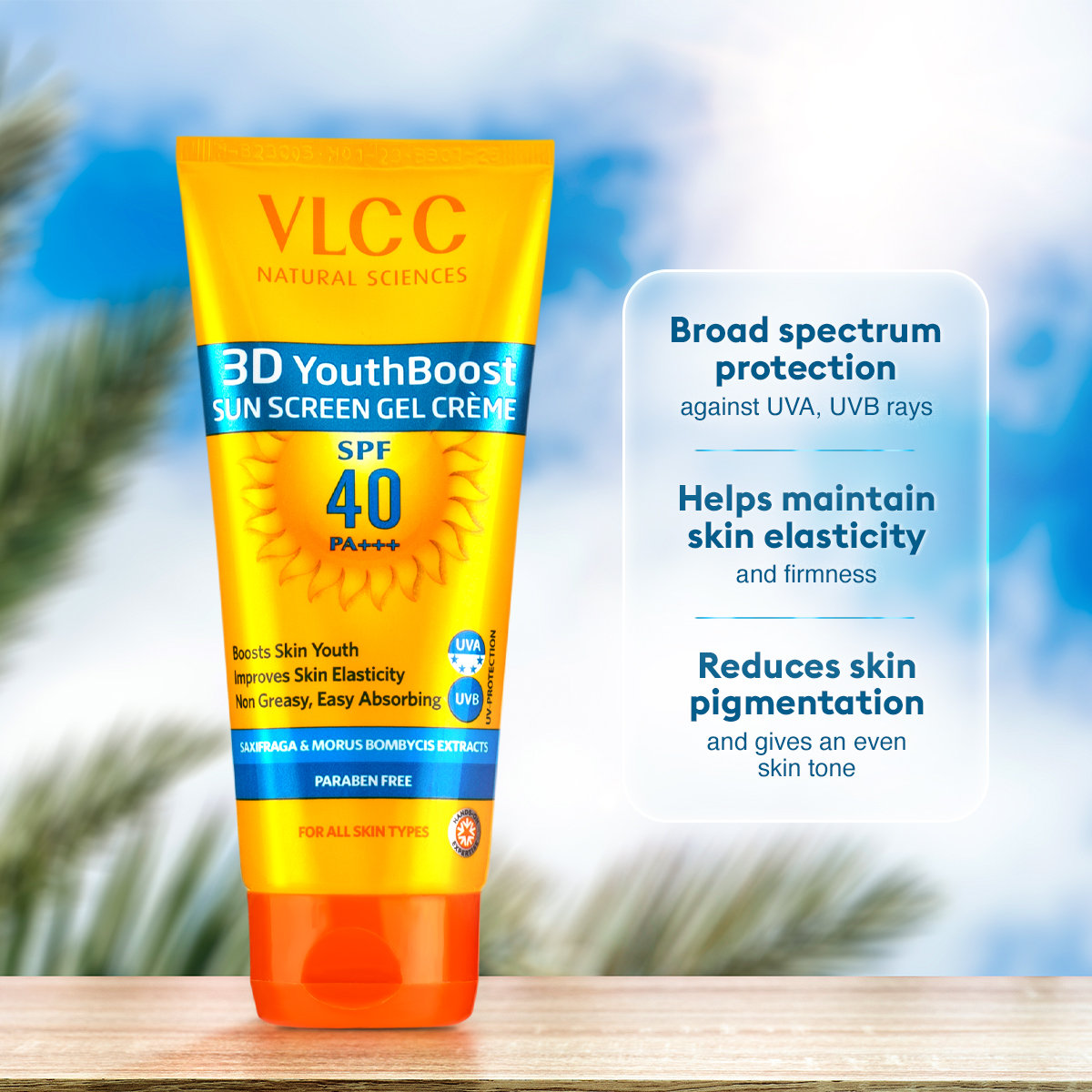 VLCC 3D Youth Boost SPF 40 PA+++ Sunscreen Gel Creme, 25 gm, Pack of 1 VLCC 3D Youth Boost SPF 40 PA+++ Sunscreen Gel Creme, 25 gm, Pack of 1