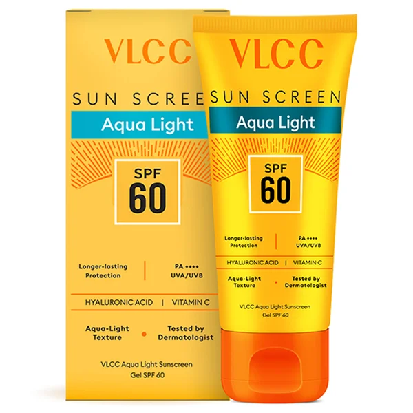 VLCC Aqua Light SPF 60 PA++++ Sunscreen Gel, 30 gm, Pack of 1