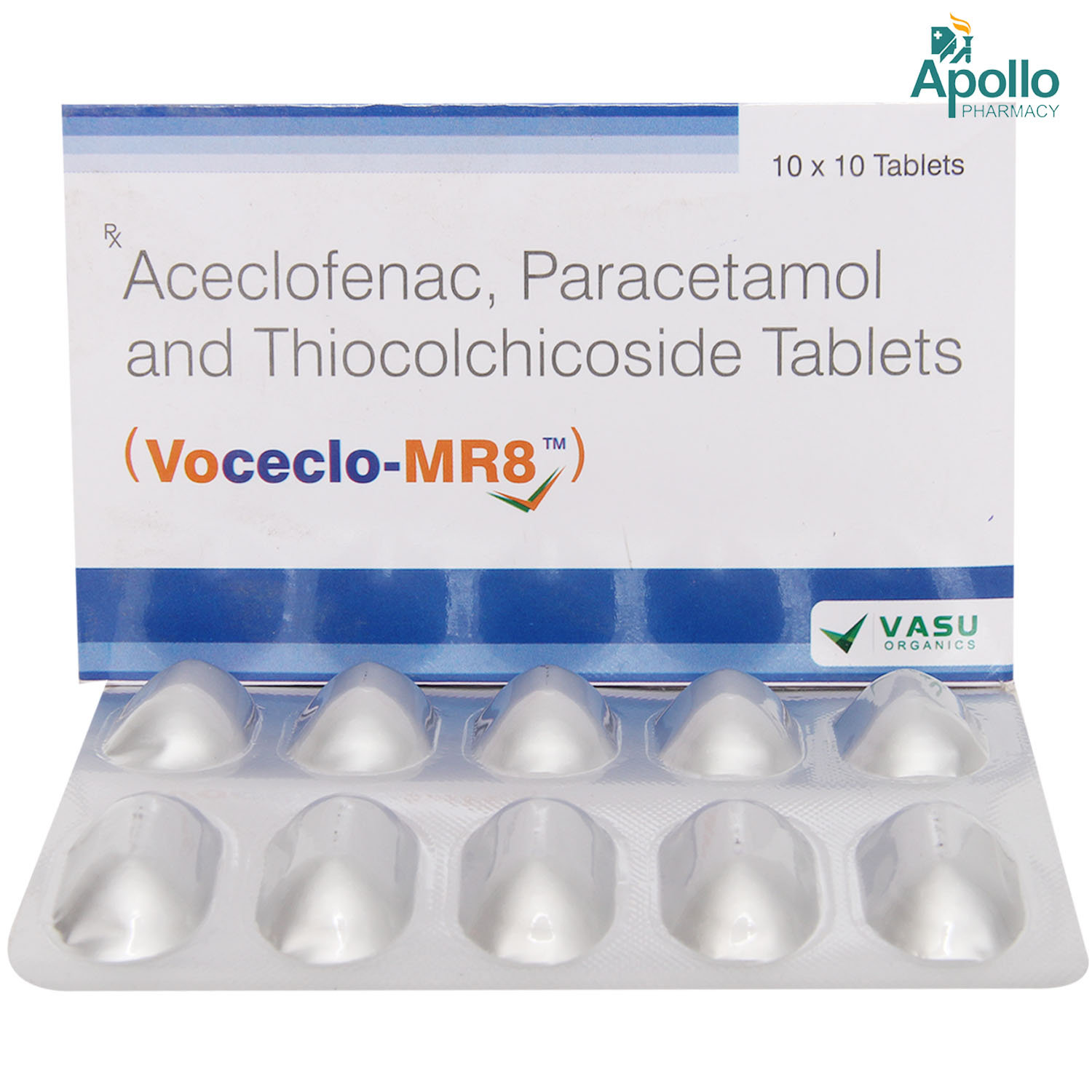 Voceclo Mr 8mg Tablet 10's, Pack of 10 TabletS Voceclo Mr 8mg Tablet 10's, Pack of 10 TabletS
