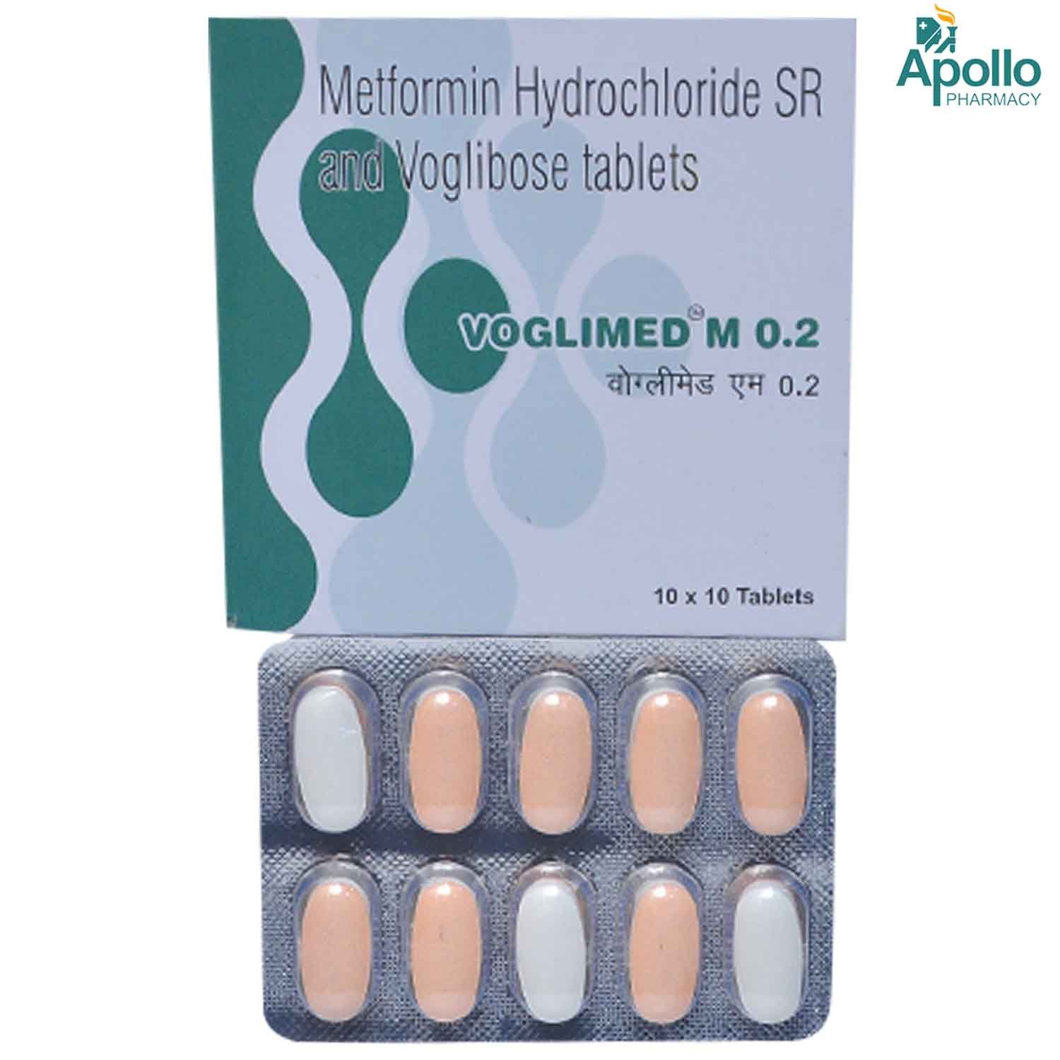 Voglimed M 0.2 mg Tablet 10's, Pack of 10 Voglimed M 0.2 mg Tablet 10's, Pack of 10